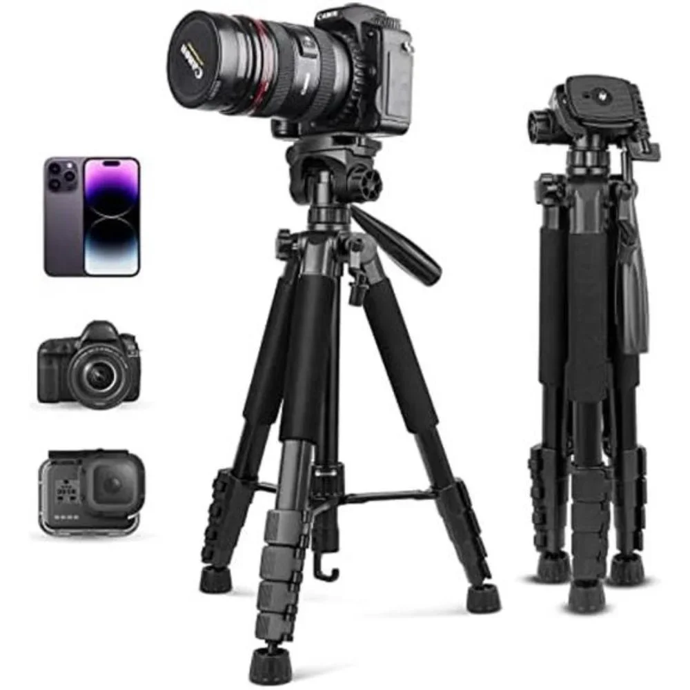 67 Inch Heavy Duty Tripod Stand for Cameras, Cell Phones